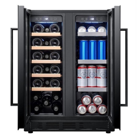 Cavin - Built-in Wine and Beer Cooler - Arctic Collection 60 Duo Fullglass Black